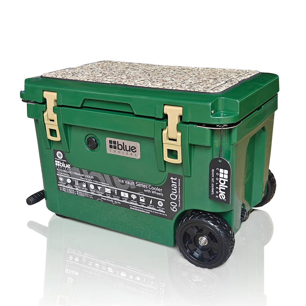 60 Quart Ice Vault Roto-Molded Cooler with Wheels (Copy)