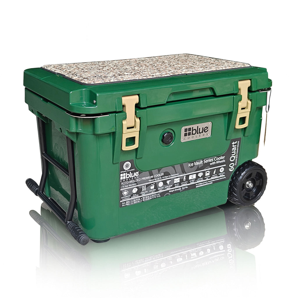 60 Quart Ice Vault Roto-Molded Cooler with Wheels (Copy)